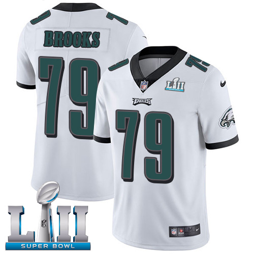 Nike Eagles #79 Brandon Brooks White Super Bowl LII Men's Stitched NFL Vapor Untouchable Limited Jersey